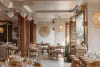 Terrazzo Granitech matte wall sealer on a microtopping restaurant wall in a matte finish.