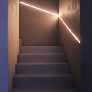 Terrazzo Granitech Monopro semi-gloss wall sealer on resin microtopping staircase and walls.